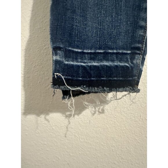 Judy Blue Women's Skinny Fit Jeans Size 1/25 Dark Wash Denim Stretch Raw Hem - Picture 7 of 15